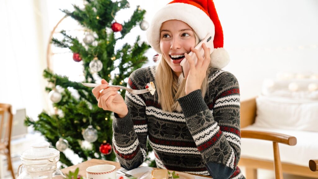 dientes de los dulces de Navidad