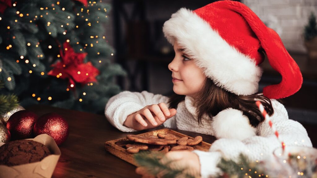 dientes de los dulces de Navidad